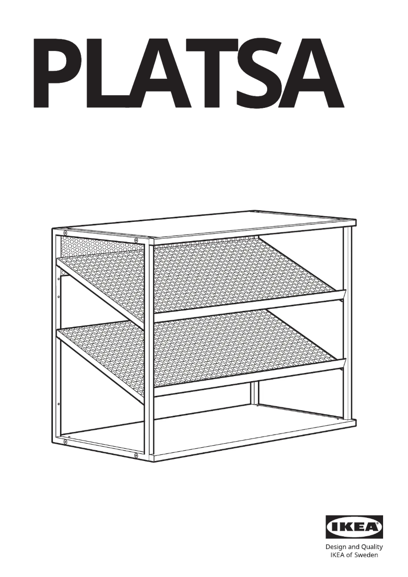 Page 1 de la notice Manuel utilisateur Ikea PLATSA 004.525.44