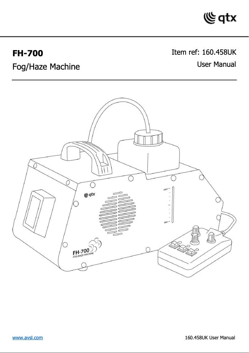 Page 1 de la notice Manuel utilisateur Qtx FH-700