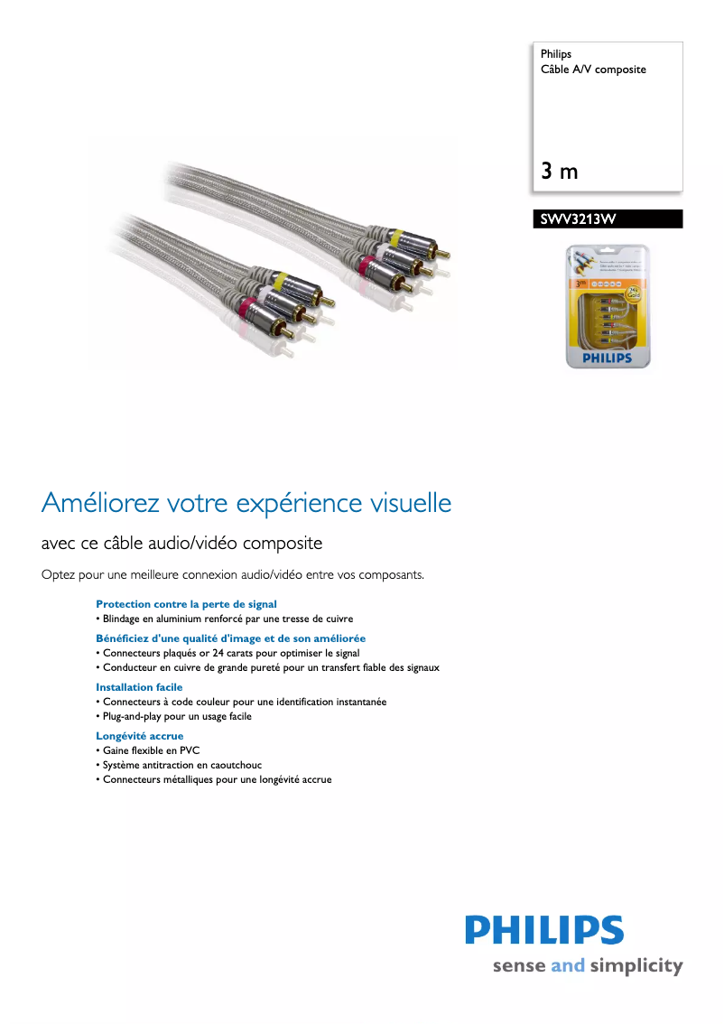 Image de la première page du manuel de l'appareil SWV3213W