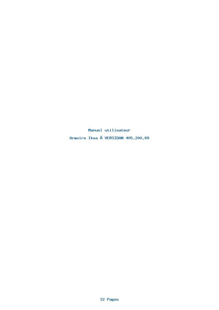 Image de la première page du manuel de l'appareil ÖVERSIDAN 405.200.89