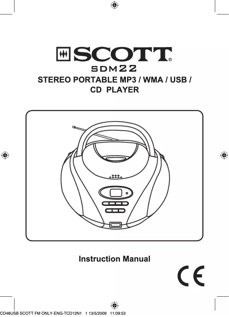 Page 1 de la notice Manuel utilisateur Scott SDM 22 Ensign