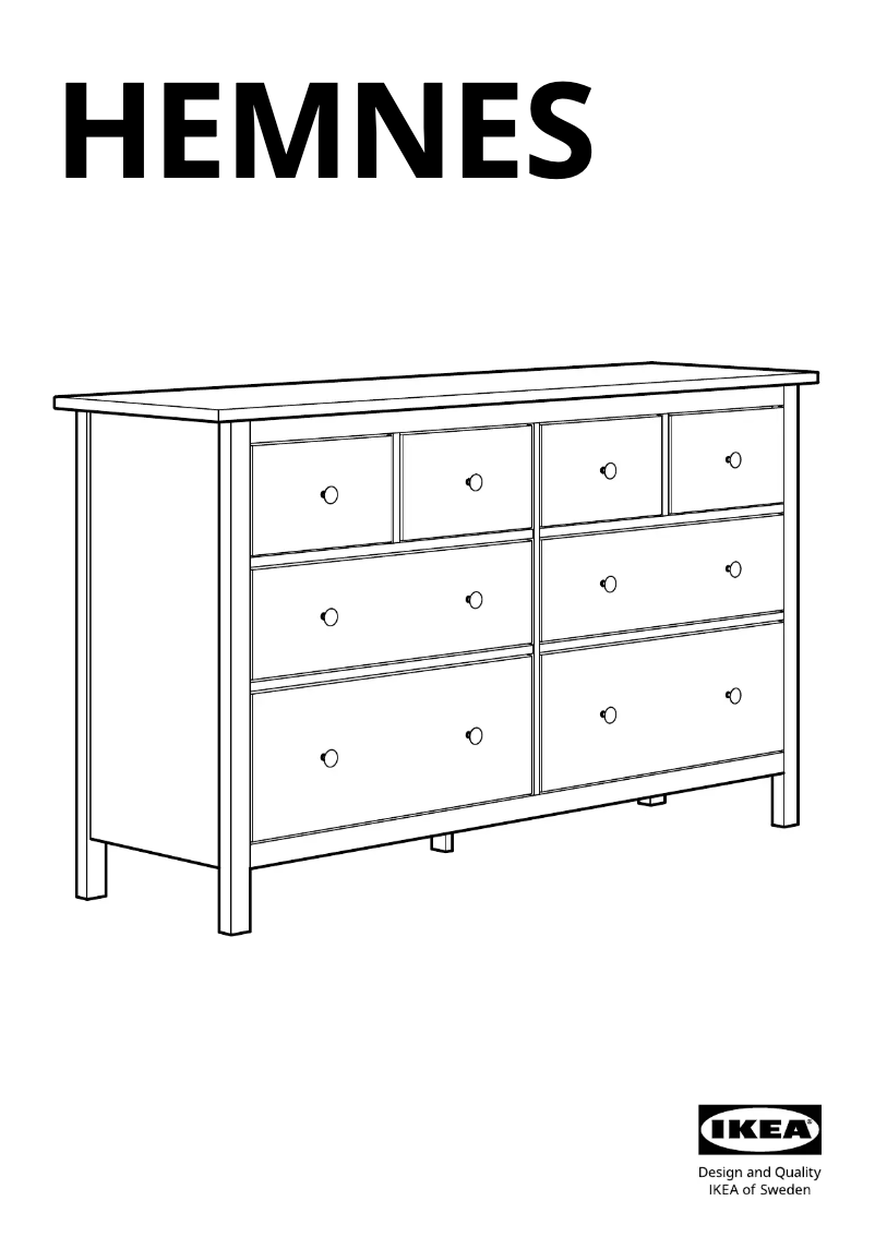 Page 1 de la notice Manuel utilisateur Ikea HEMNES 102.392.80