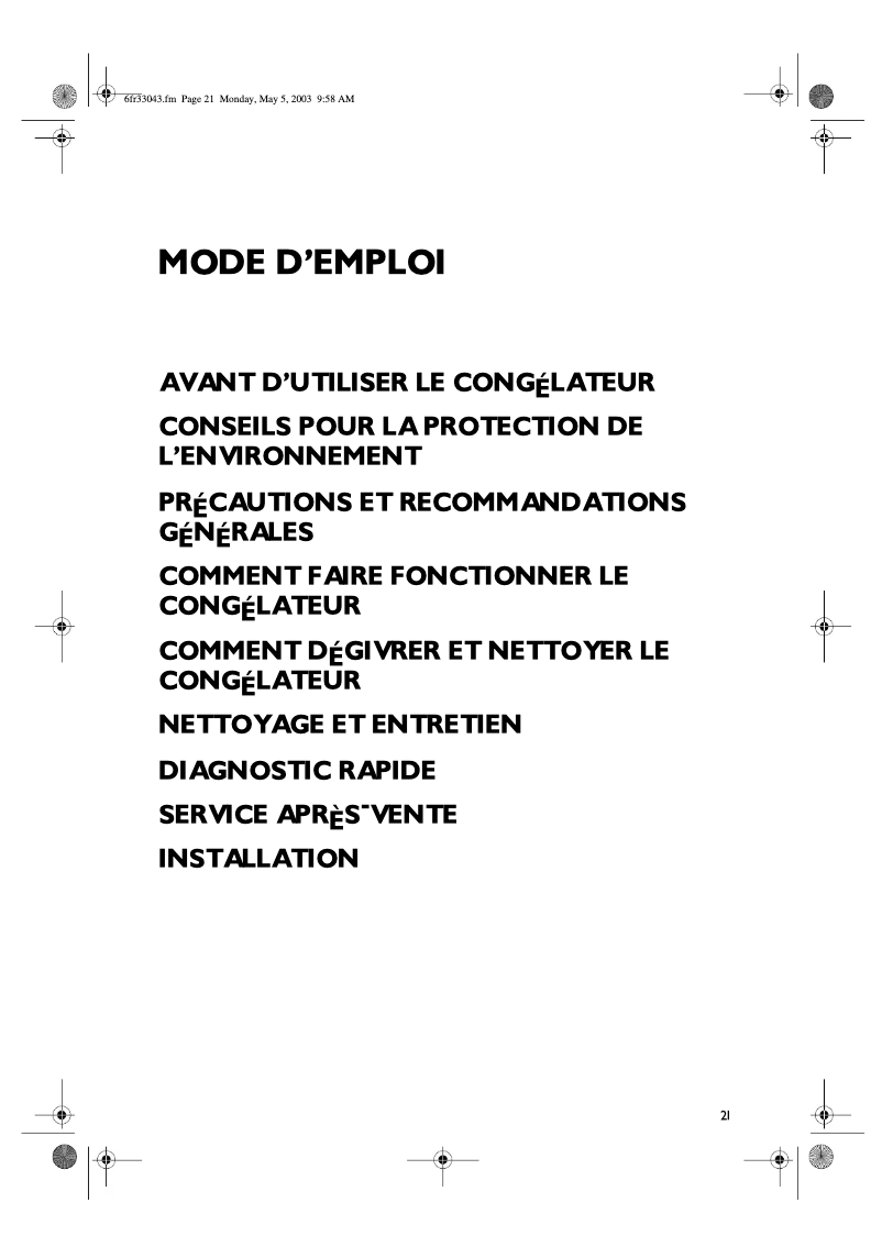 Página 1 del manual Manual de usuario Whirlpool AFG 3140