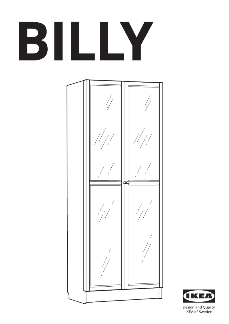 Page 1 de la notice Instructions / montage Ikea BILLY