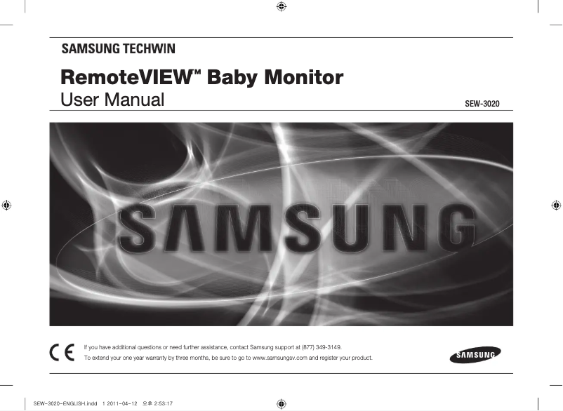 Page 1 de la notice Manuel utilisateur Samsung SEW-3020