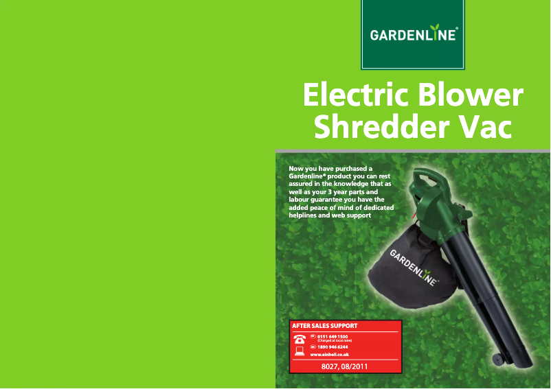Page 1 de la notice Manuel utilisateur Gardenline GLBV 2501