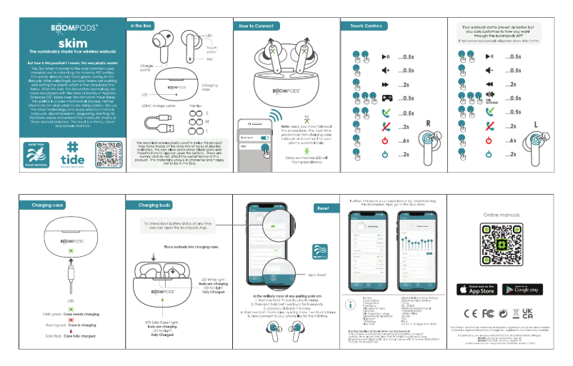 Page 1 de la notice Manuel utilisateur Boompods Skim