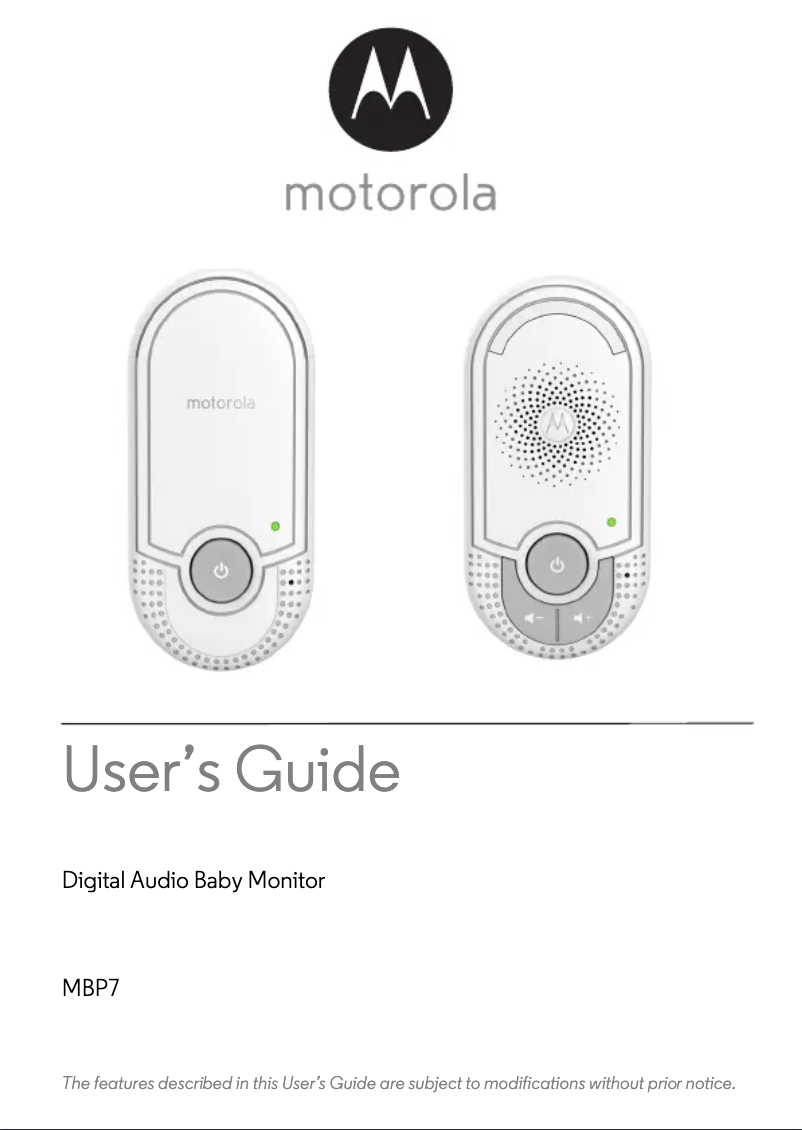 Página 1 del manual Manual de usuario Motorola MBP7