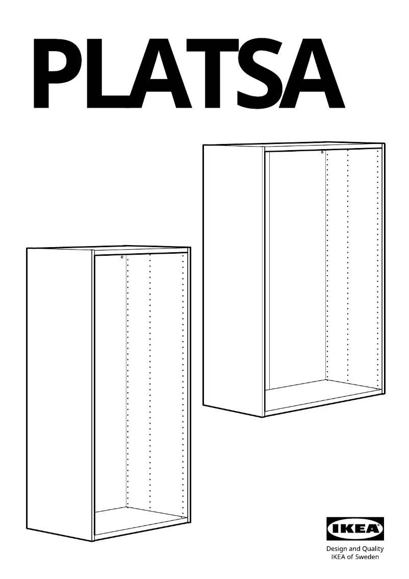 Page 1 de la notice Manuel utilisateur Ikea PLATSA 003.309.44