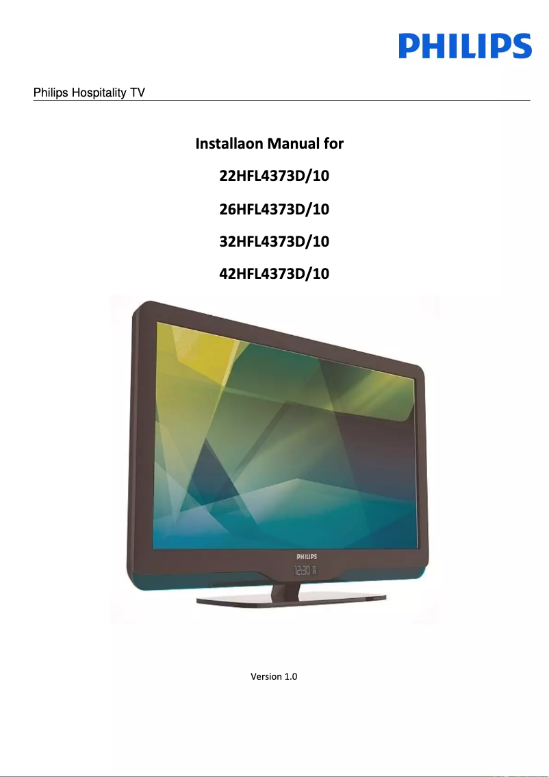 Page n°1 - Guide d'installation Philips 42HFL4373D