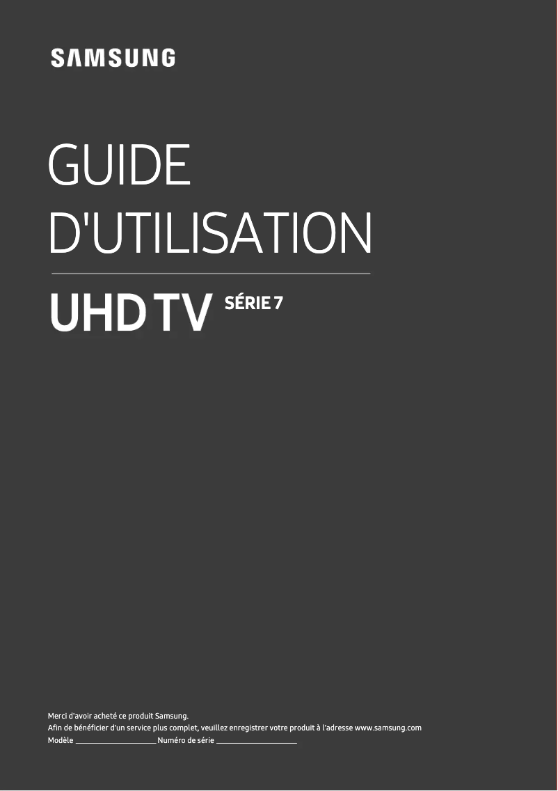 Página 1 del manual Manual de usuario Samsung UA43RU7400K
