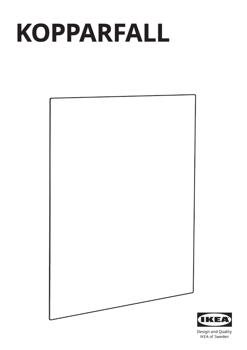 Page 1 de la notice Manuel utilisateur Ikea KOPPARFALL 305.087.90