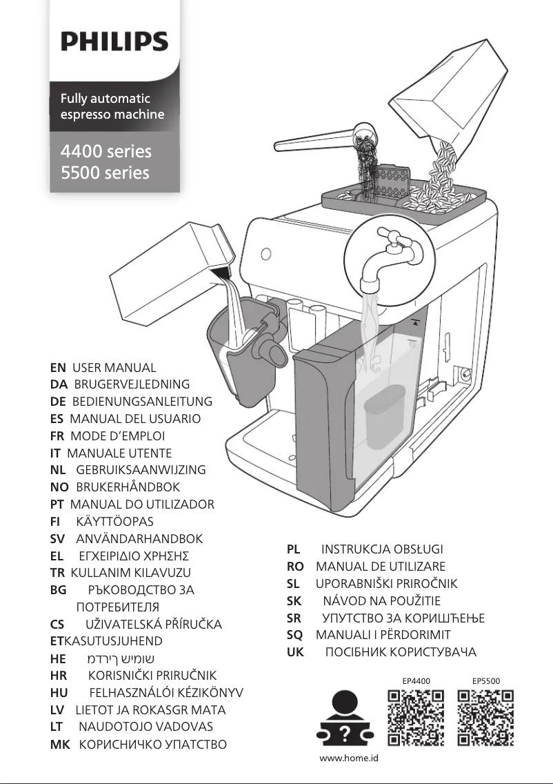 Page 1 de la notice Manuel utilisateur Philips 5500 Series EP5541