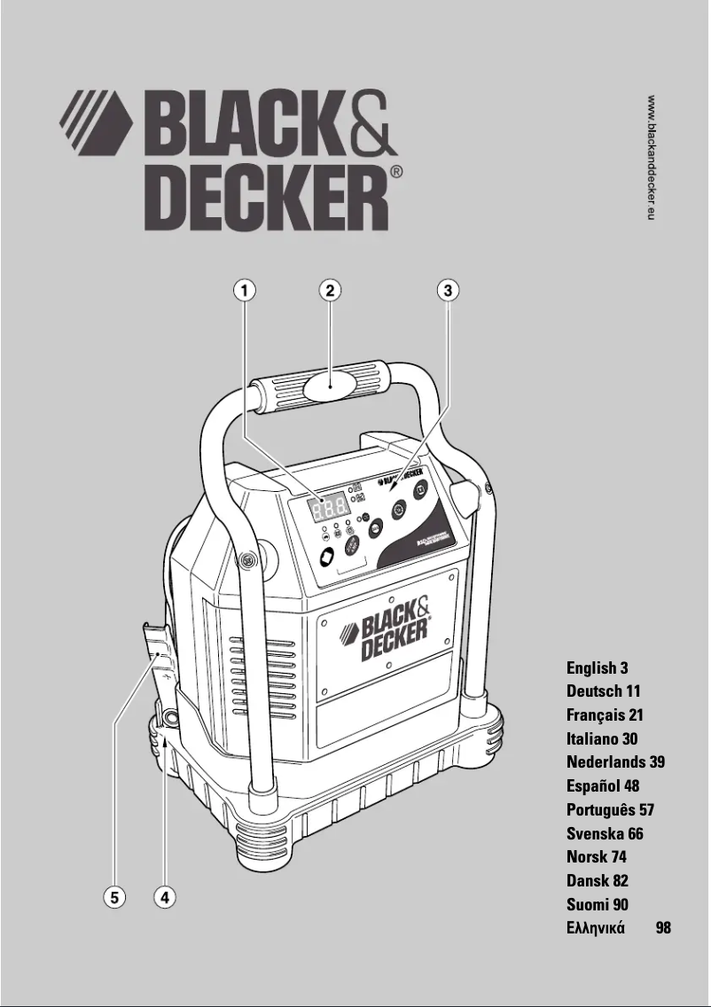 Page 1 de la notice Manuel utilisateur Black & Decker BDV1085