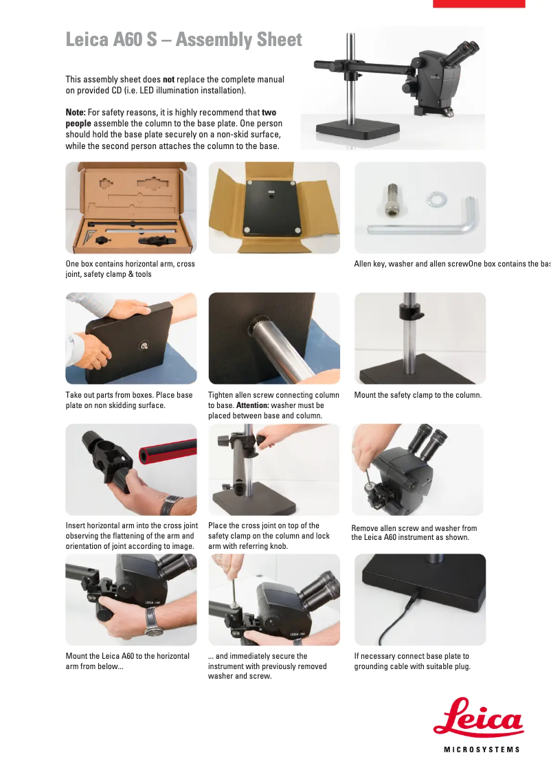 Page 1 de la notice Manuel utilisateur Leica A60 S