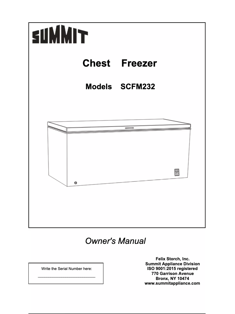 Page 1 de la notice Guide d'installation Summit SCFM232