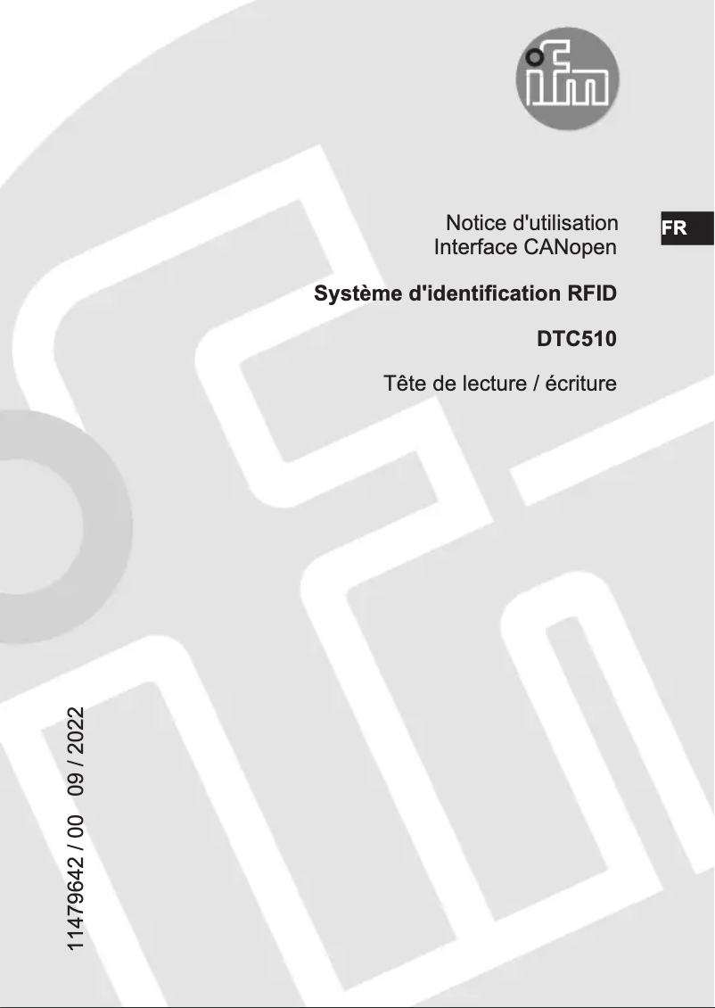 Page 1 de la notice Manuel utilisateur IFM DTC510
