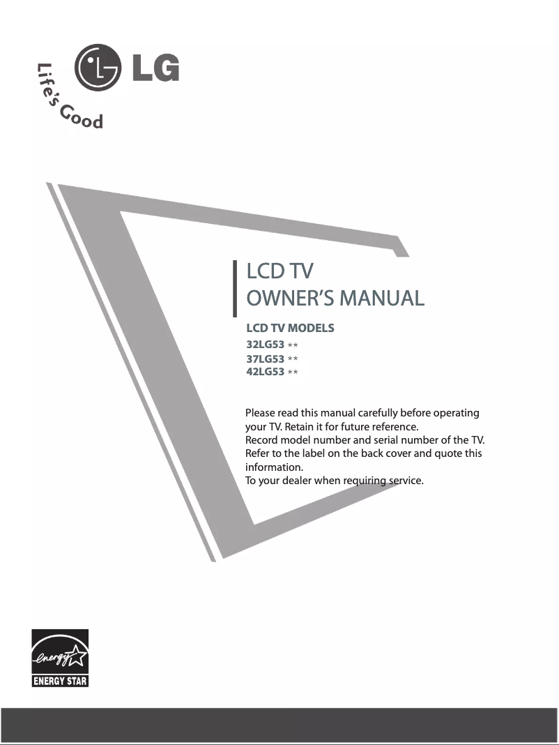Page 1 de la notice Manuel utilisateur LG 425300