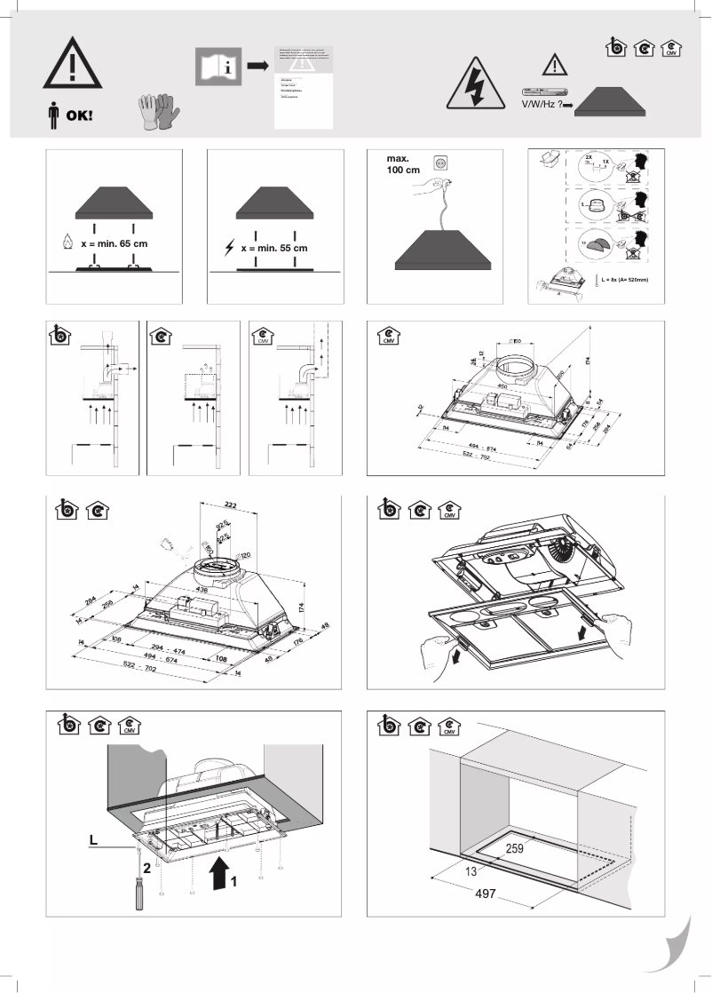 Page 1 de la notice Guide d'installation Etna AI3522WIT