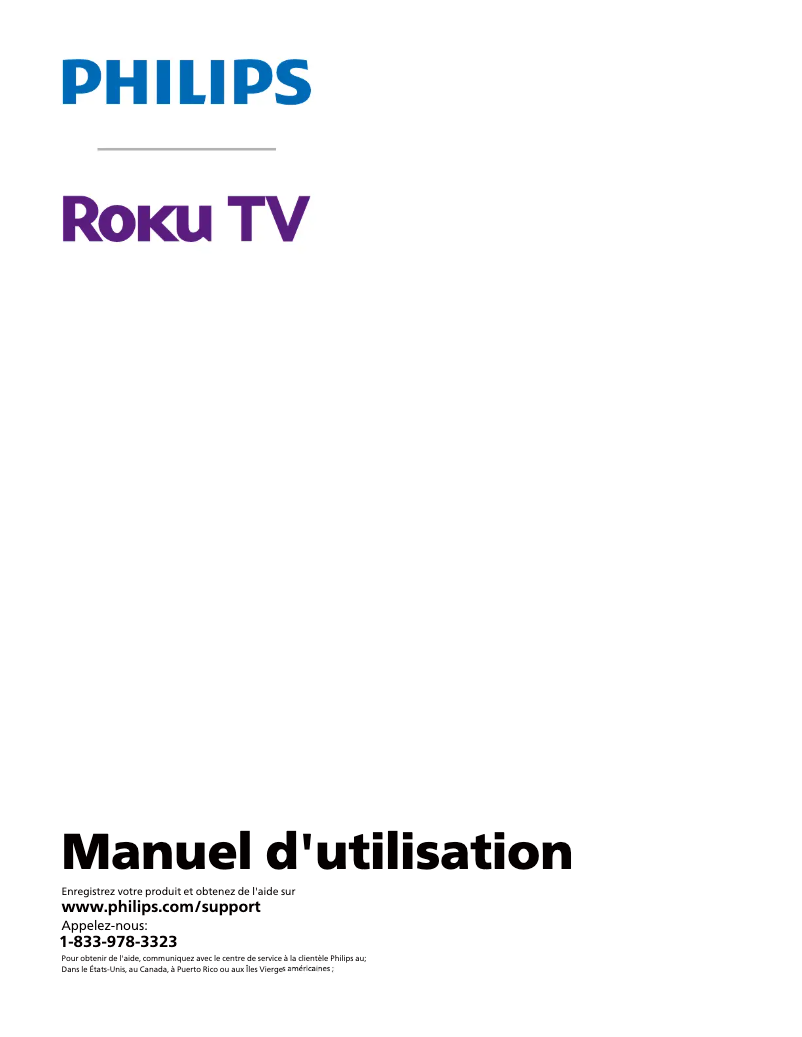 Page 1 of the manual User Manual Philips Roku 43PUL6673