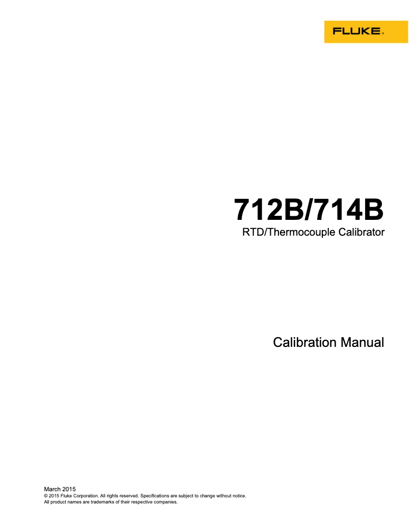 Página 1 del manual Manual de usuario Fluke 714B