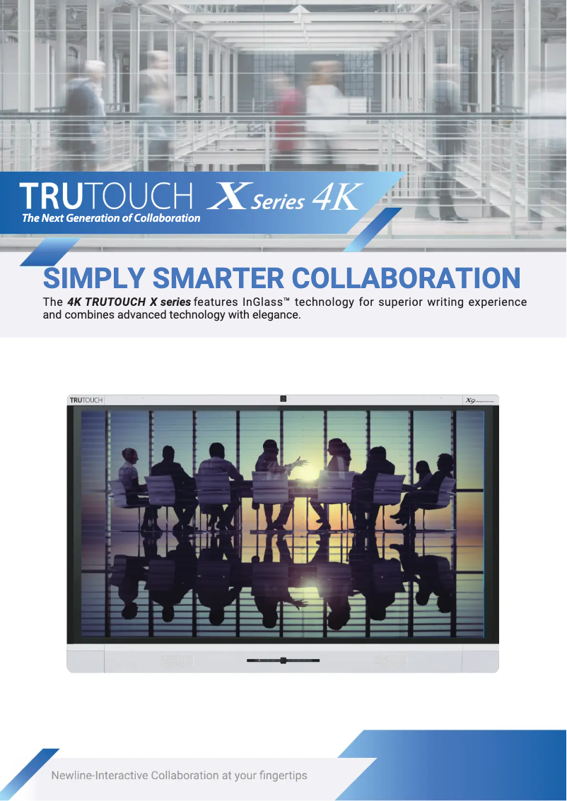 Page 1 of the manual Brochure Newline TruTouch X5