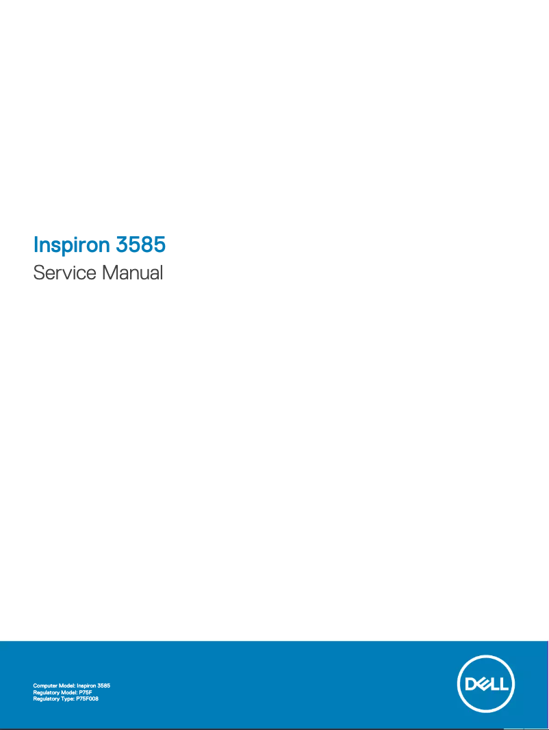 Página 1 del manual Manual de usuario Dell Inspiron 3585