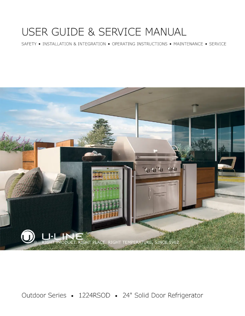 Page 1 de la notice Manuel utilisateur U-Line U-1224ROD