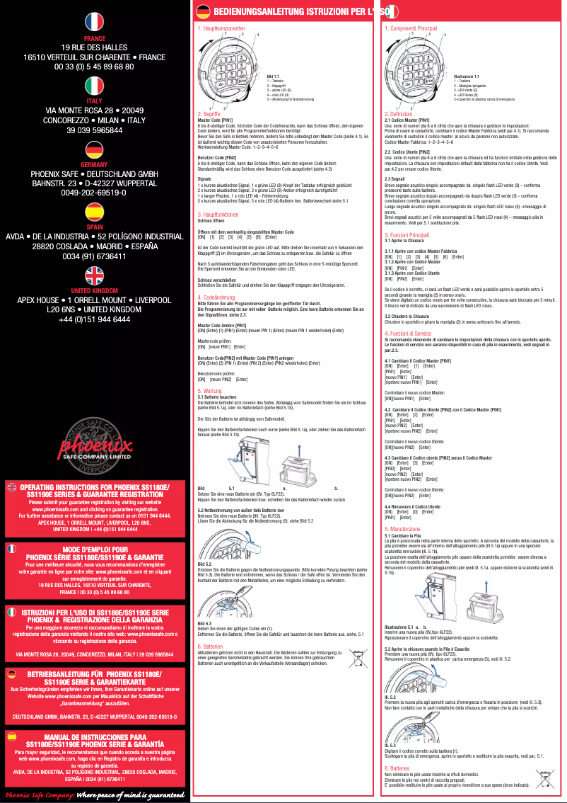 Page 1 de la notice Manuel utilisateur Phoenix Fortress II SS1181K