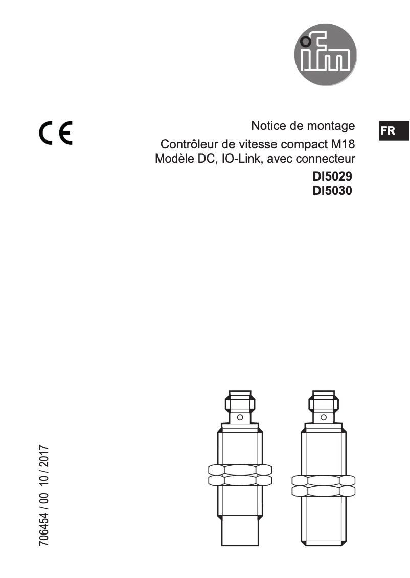Page 1 de la notice Manuel utilisateur IFM DI5030