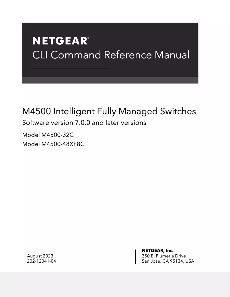 Page 1 de la notice Manuel utilisateur Netgear ProSafe M4500