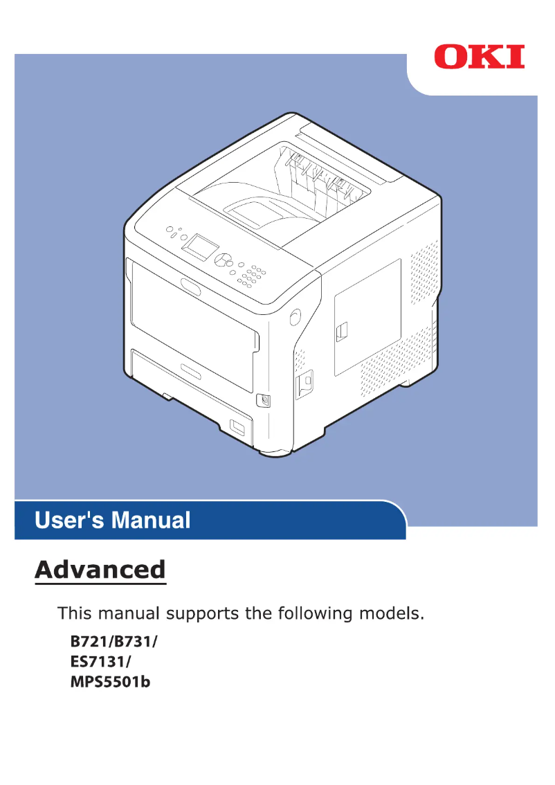 Page 1 of the manual User Manual OKI B731DN