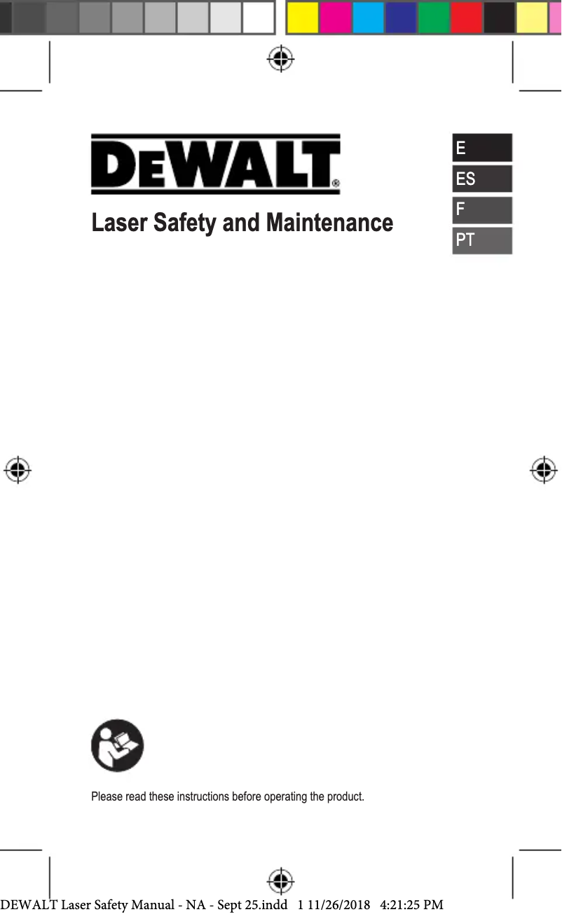 Page 1 de la notice Manuel utilisateur DeWalt DW088LR