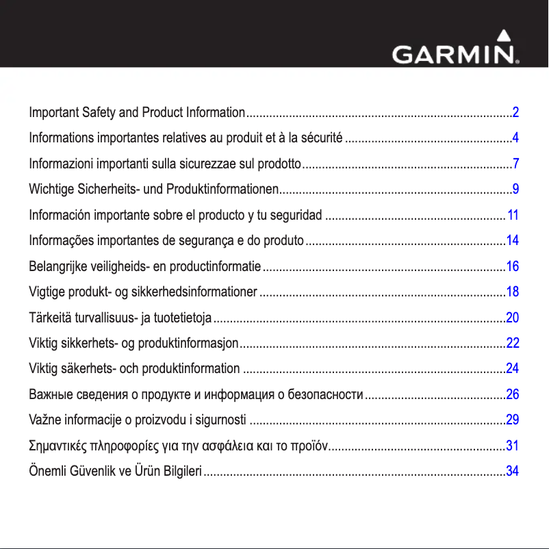 Page 1 de la notice Instructions de sécurité Garmin GPSMAP 6008