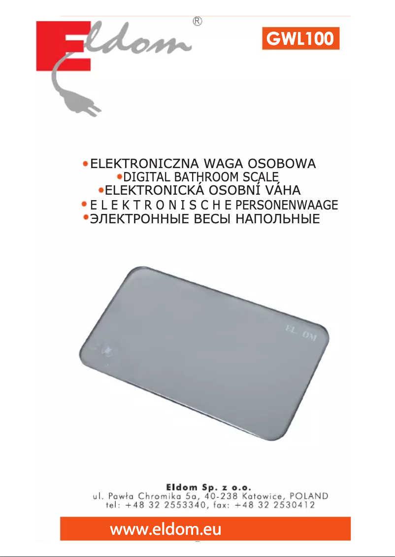 Page 1 de la notice Manuel utilisateur Eldom GWL100