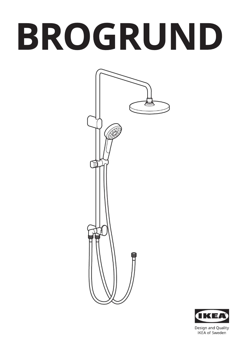 Page 1 de la notice Manuel utilisateur Ikea BROGRUND 204.968.77