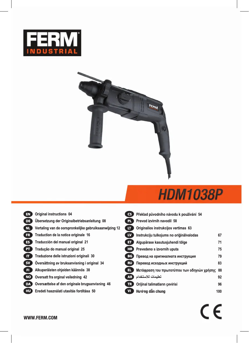 Page 1 de la notice Manuel utilisateur Ferm HDM1038P