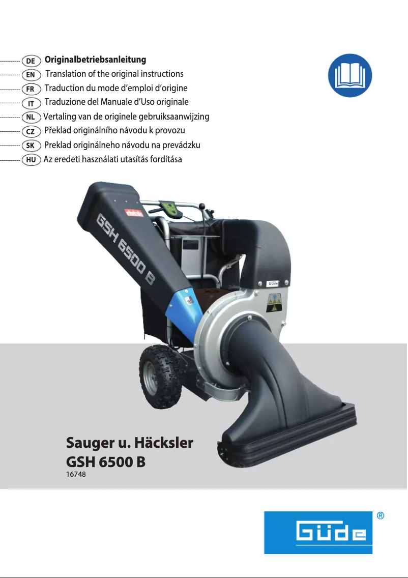 Page 1 de la notice Manuel utilisateur Güde GSH 6500 B