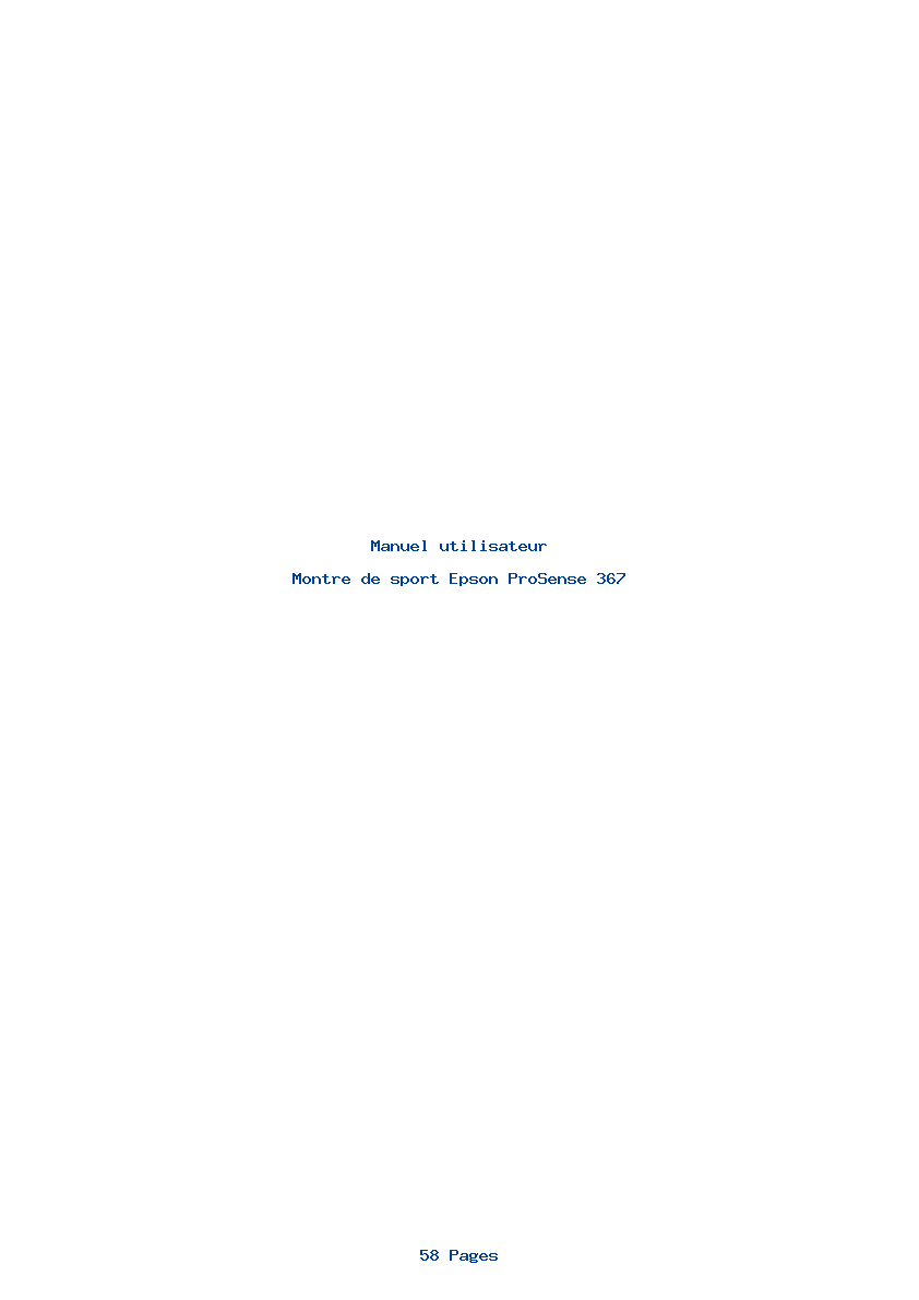 Page 1 de la notice Manuel utilisateur Epson ProSense 367
