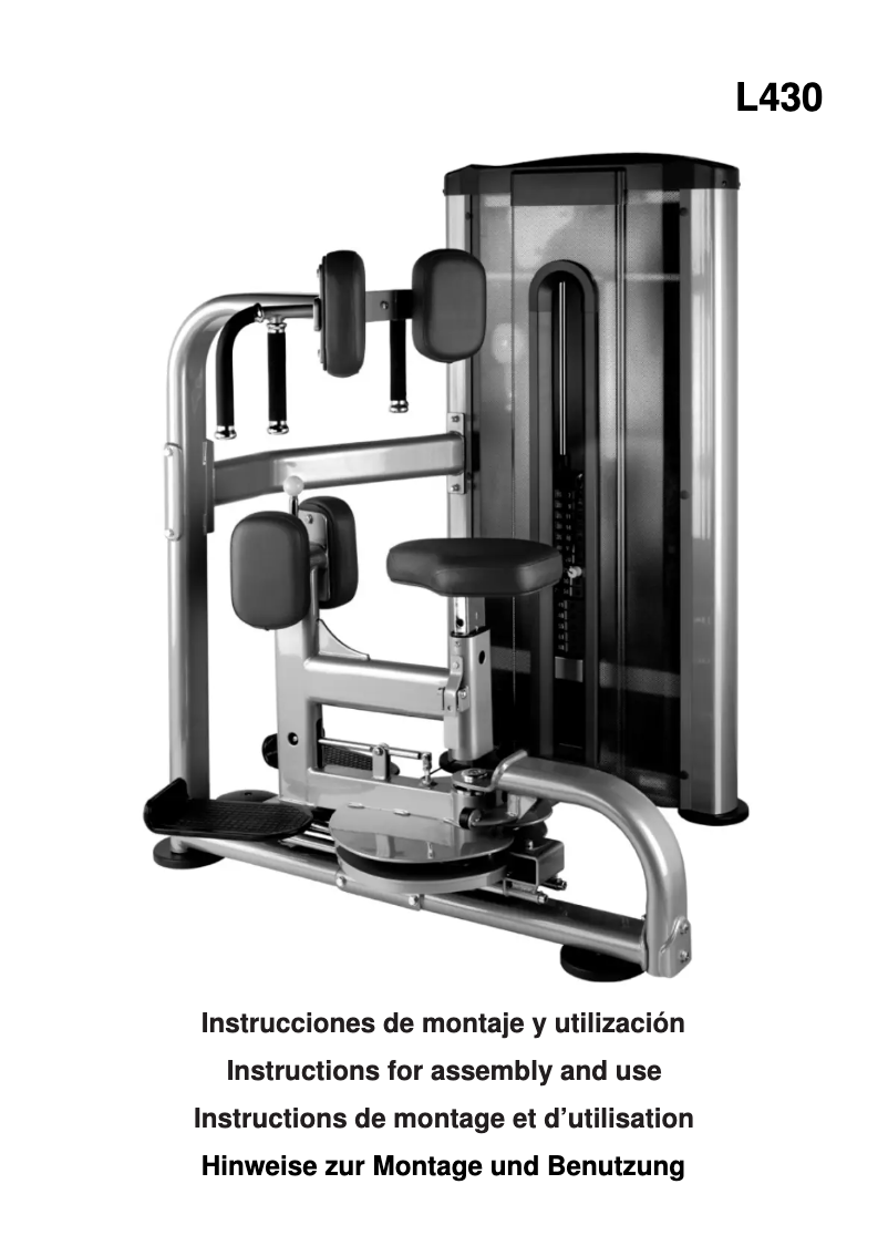 Page 1 de la notice Manuel utilisateur BH Fitness L430