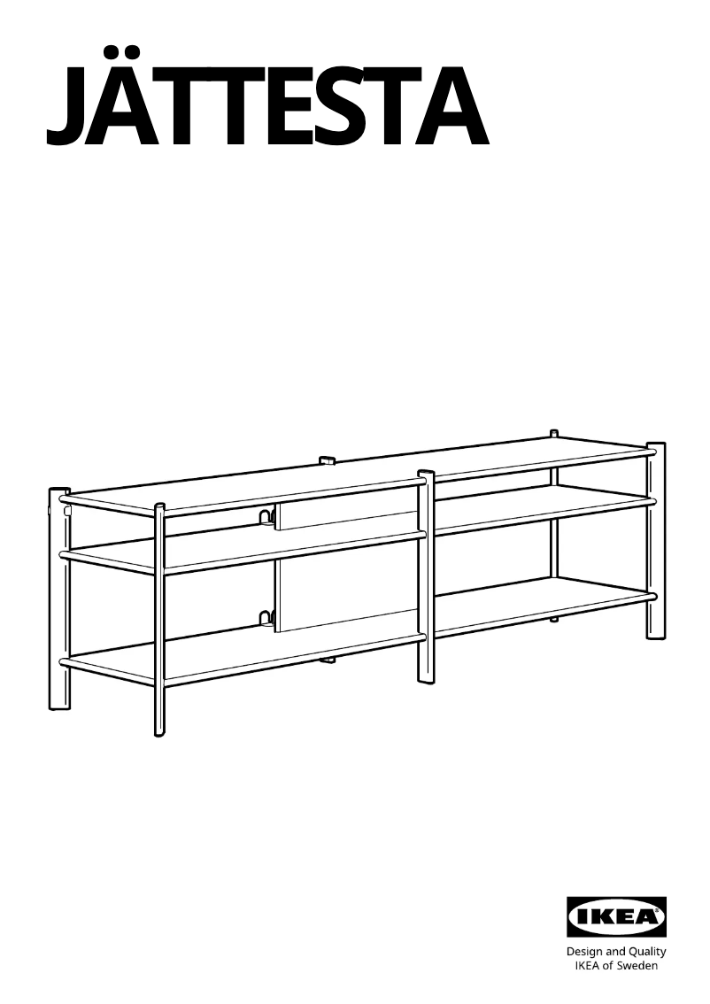 Page 1 de la notice Manuel utilisateur Ikea JÄTTESTA 705.427.49