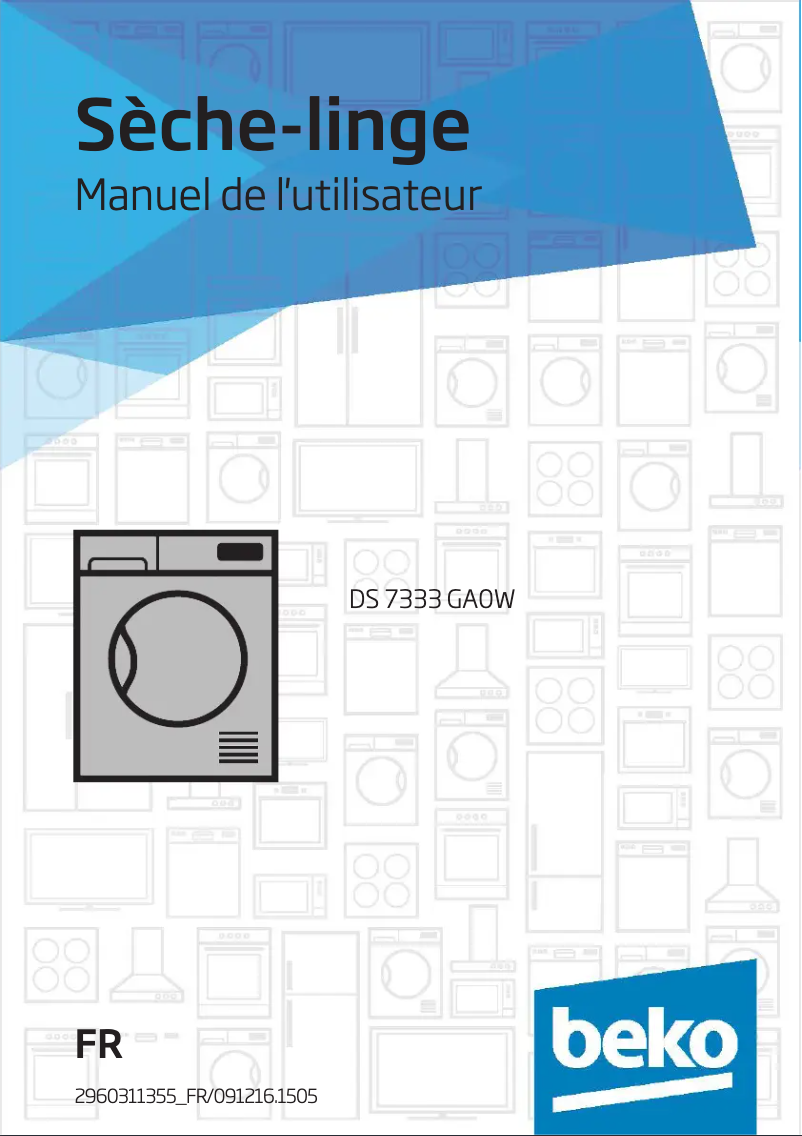 Page 1 de la notice Manuel utilisateur Beko DS 7333 GA0W