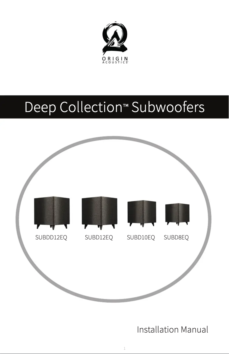 Página 1 del manual Manual de usuario Origin Acoustics Deep SUBD8EQ