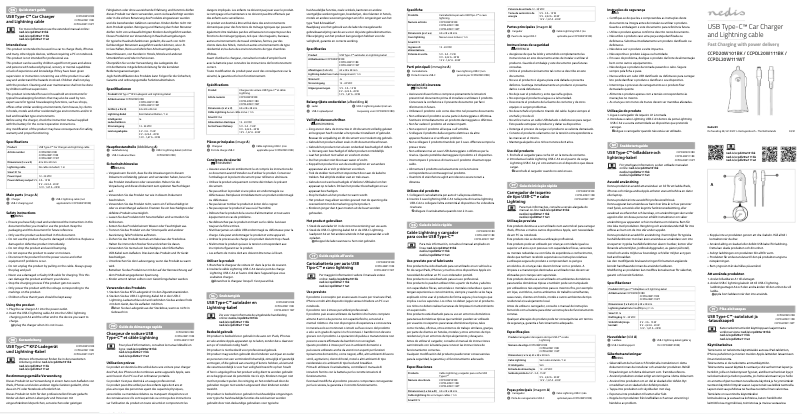 Page 1 de la notice Manuel utilisateur Nedis CCPDL20W111BK