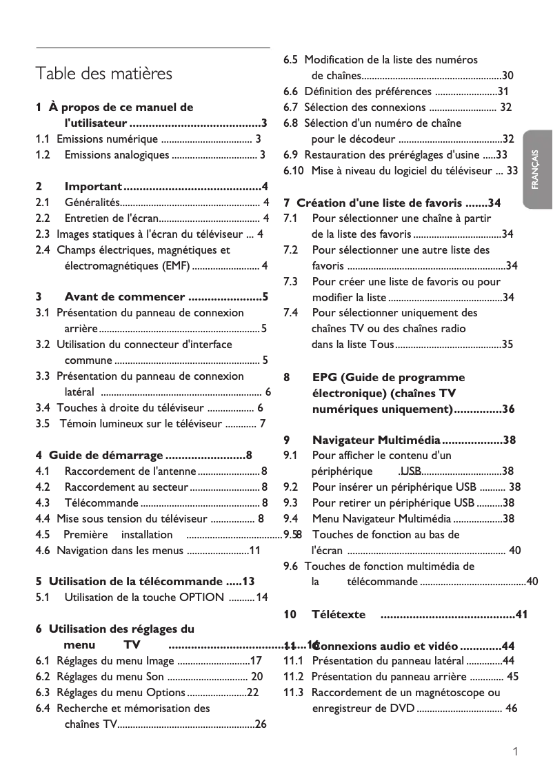 Page n°1 - Manuel utilisateur Philips 32PFL7602D