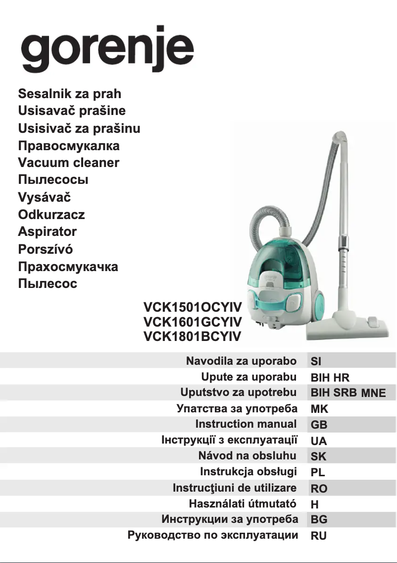 Página 1 del manual Manual de usuario Gorenje VCK1601GCYIV