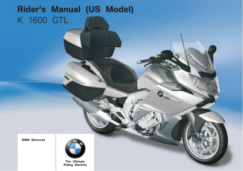 Page 1 of the manual User Manual BMW K 1600 GTL (2010)