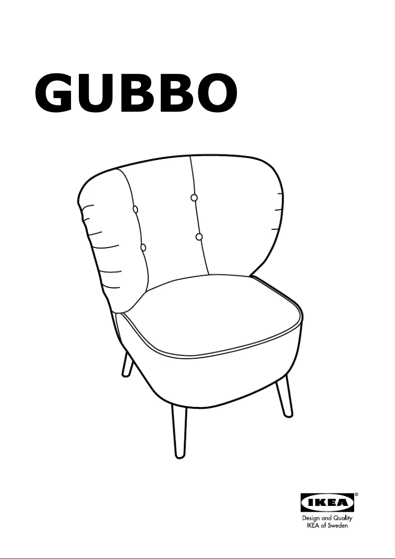 Page 1 de la notice Manuel utilisateur Ikea GUBBO 305.212.06