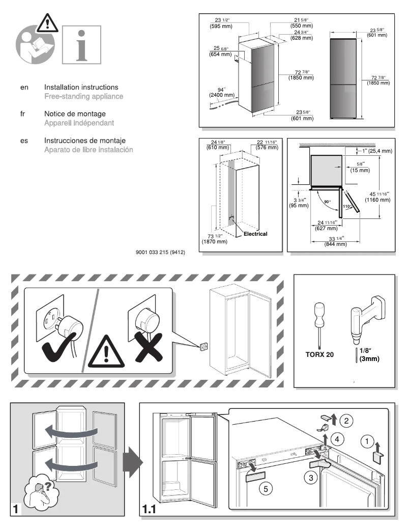Page 1 of the manual Installation Guide Bosch B10CB80NVB
