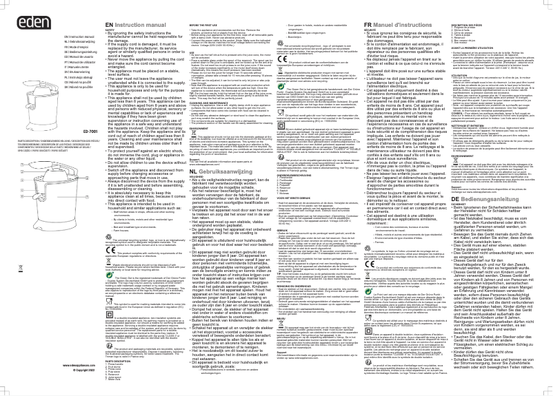 Page 1 of the manual User Manual TriStar ED-7001